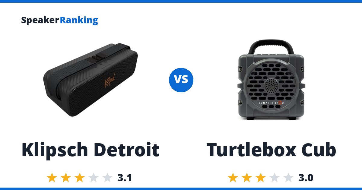 Klipsch Detroit vs Turtlebox Cub