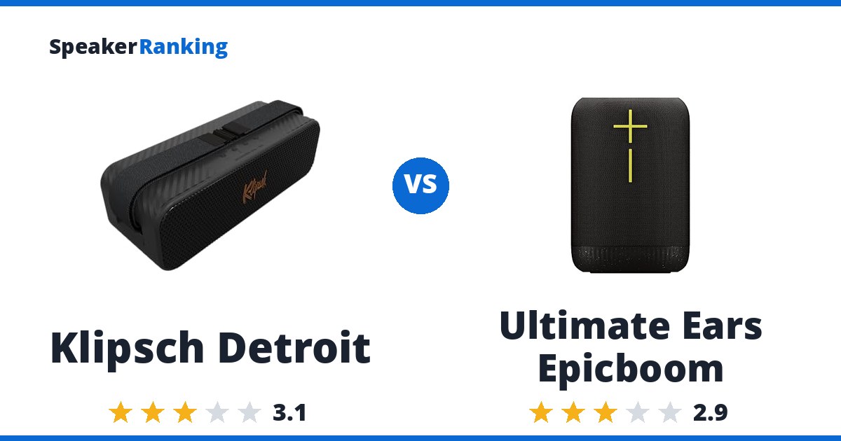 Klipsch Detroit vs Ultimate Ears Epicboom