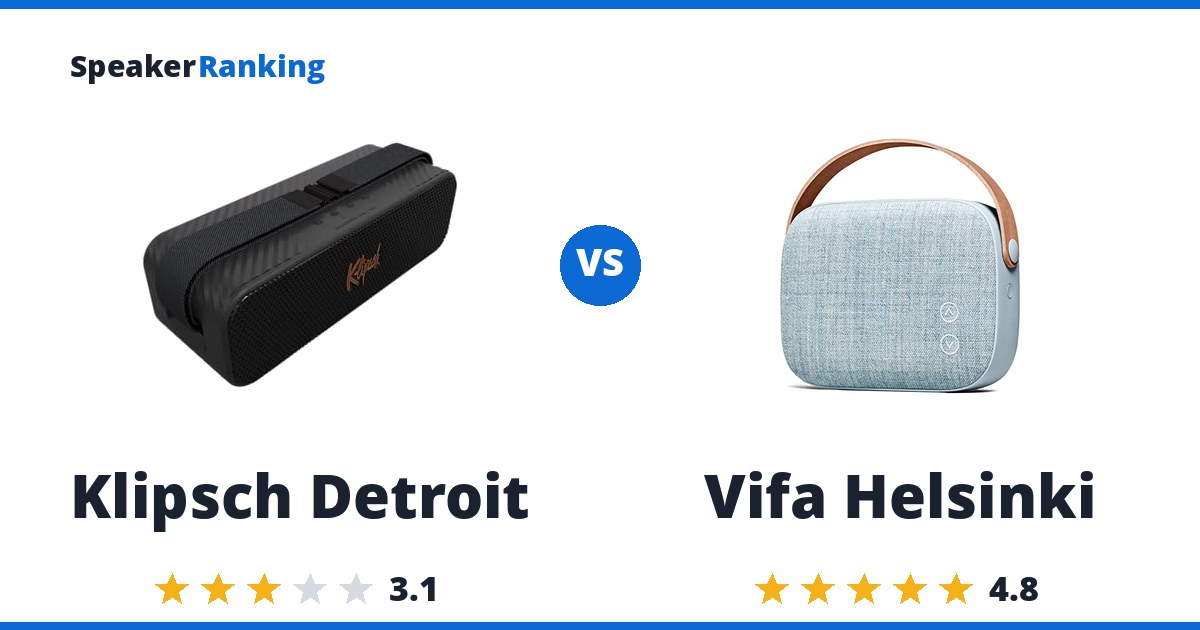 Klipsch Detroit vs Vifa Helsinki
