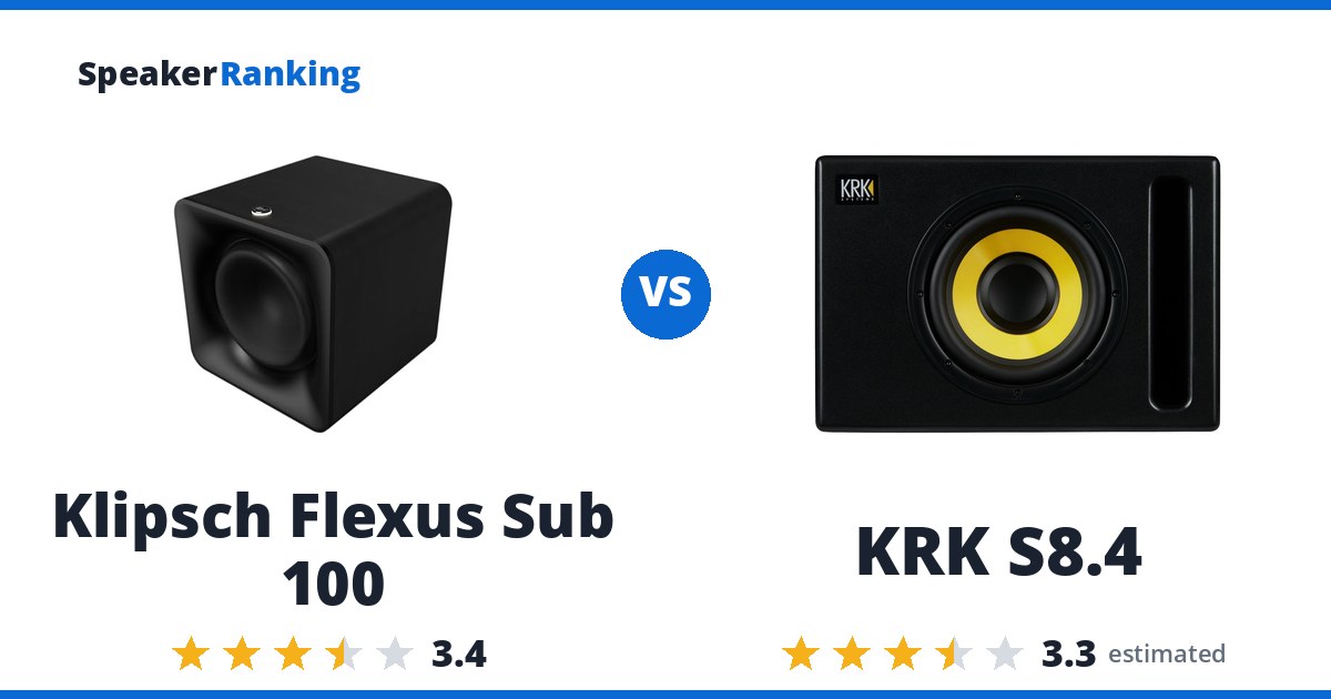 Klipsch Flexus Sub 100 vs KRK S8.4