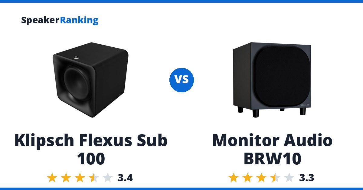 Klipsch Flexus Sub 100 vs Monitor Audio BRW10