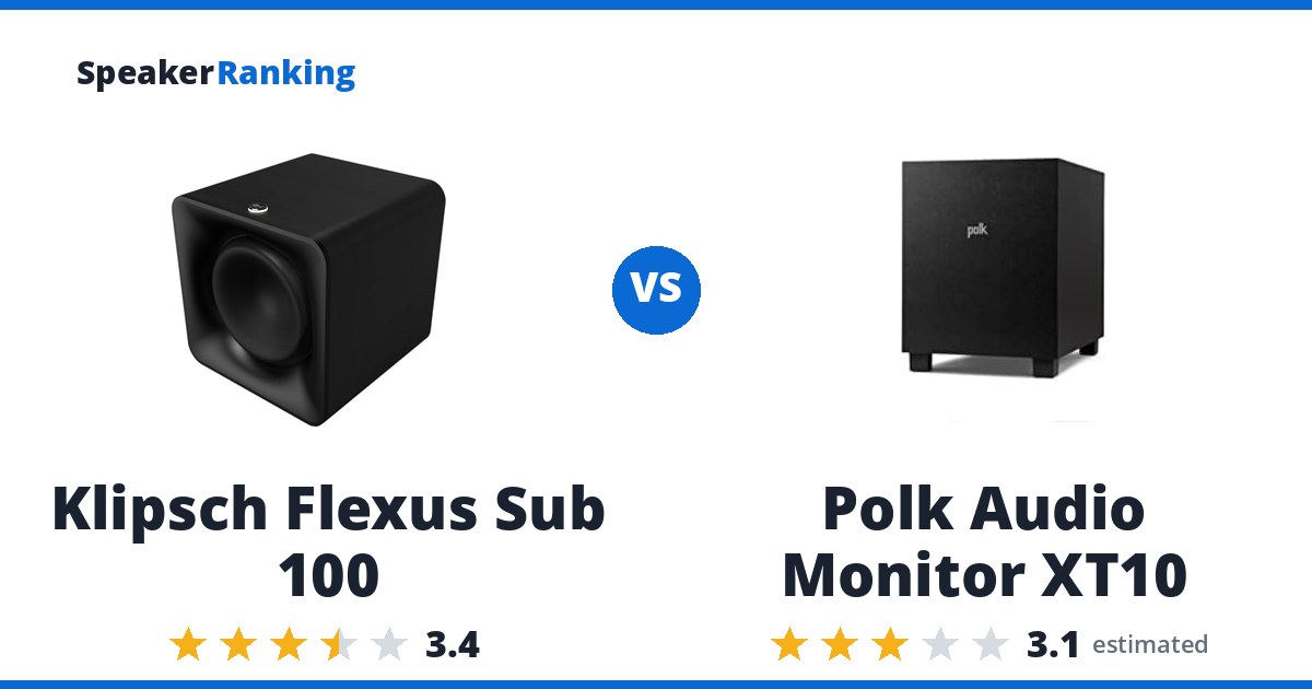 Klipsch Flexus Sub 100 vs Polk Audio Monitor XT10