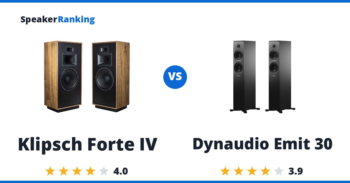 Klipsch Forte IV vs Dynaudio Emit 30