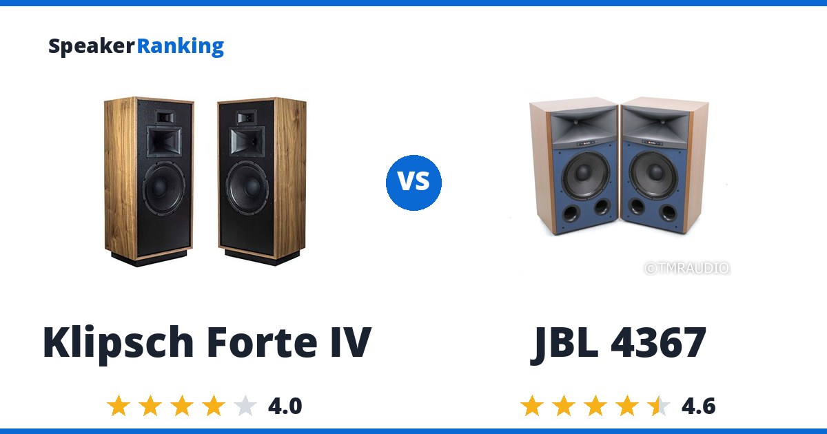 Klipsch Forte IV vs JBL 4367