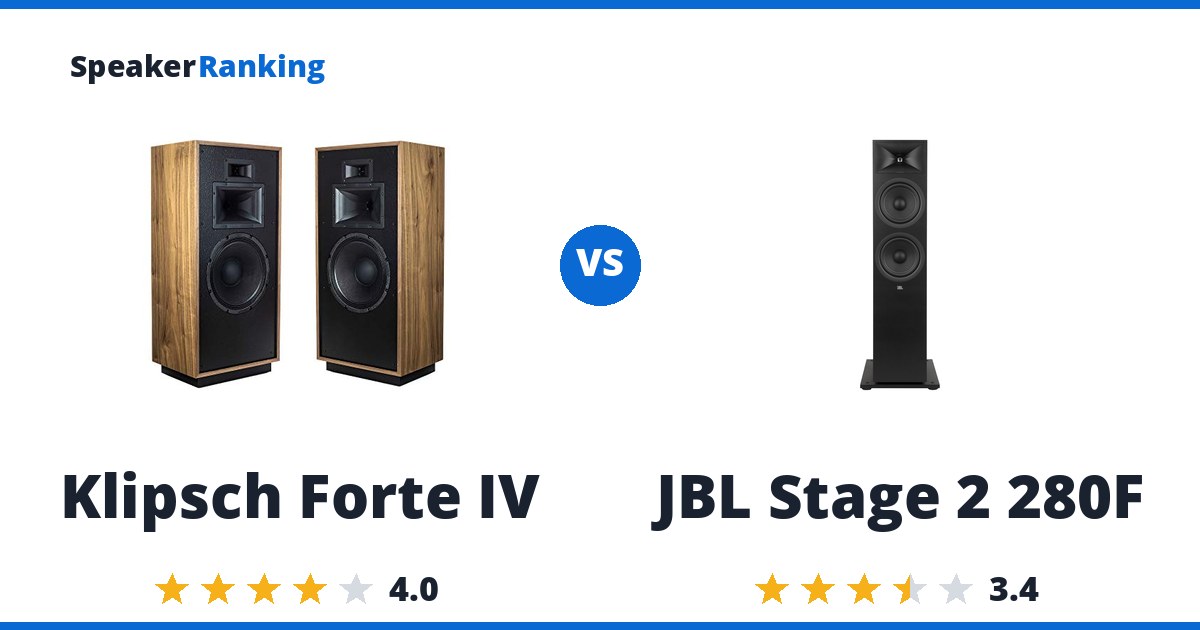 Klipsch Forte IV vs JBL Stage 2 280F