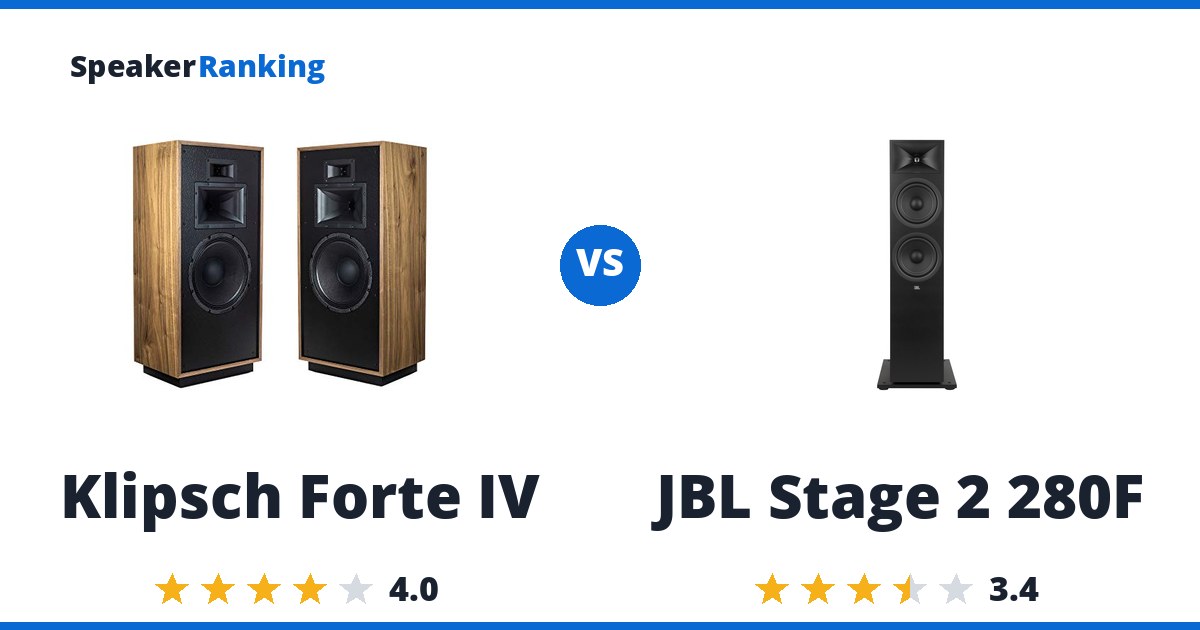 Klipsch Forte IV vs JBL Stage 2 280F