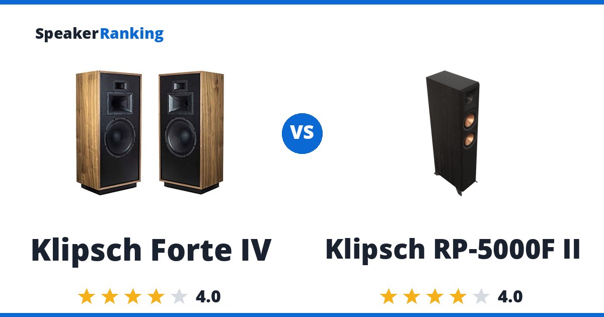 Klipsch Forte IV vs Klipsch RP-5000F II
