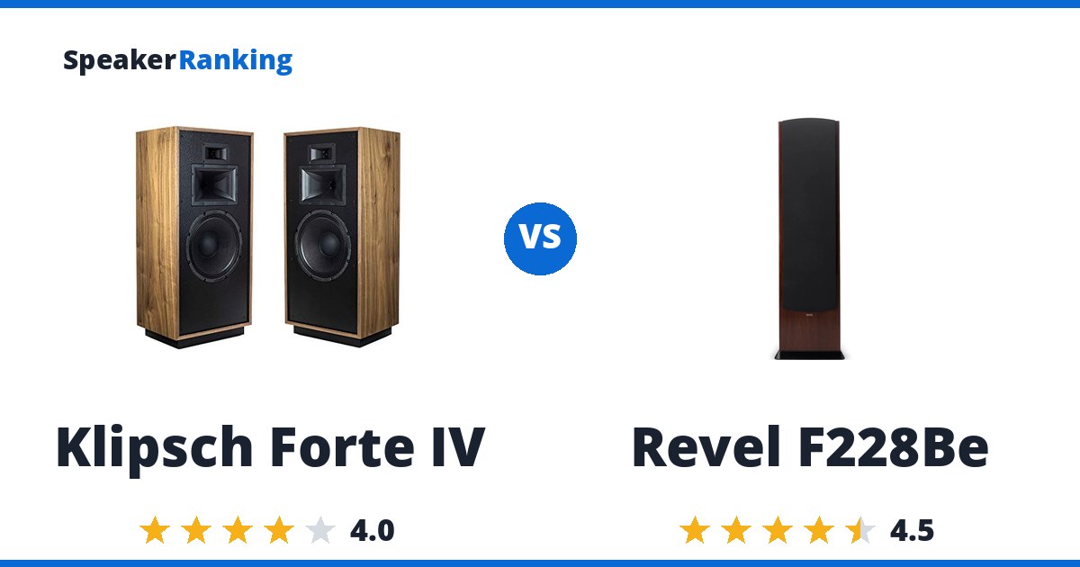 Klipsch Forte IV vs Revel F228Be