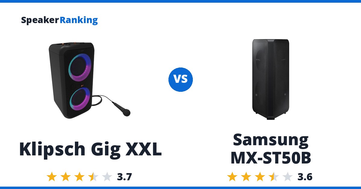 Klipsch Gig XXL vs Samsung MX-ST50B