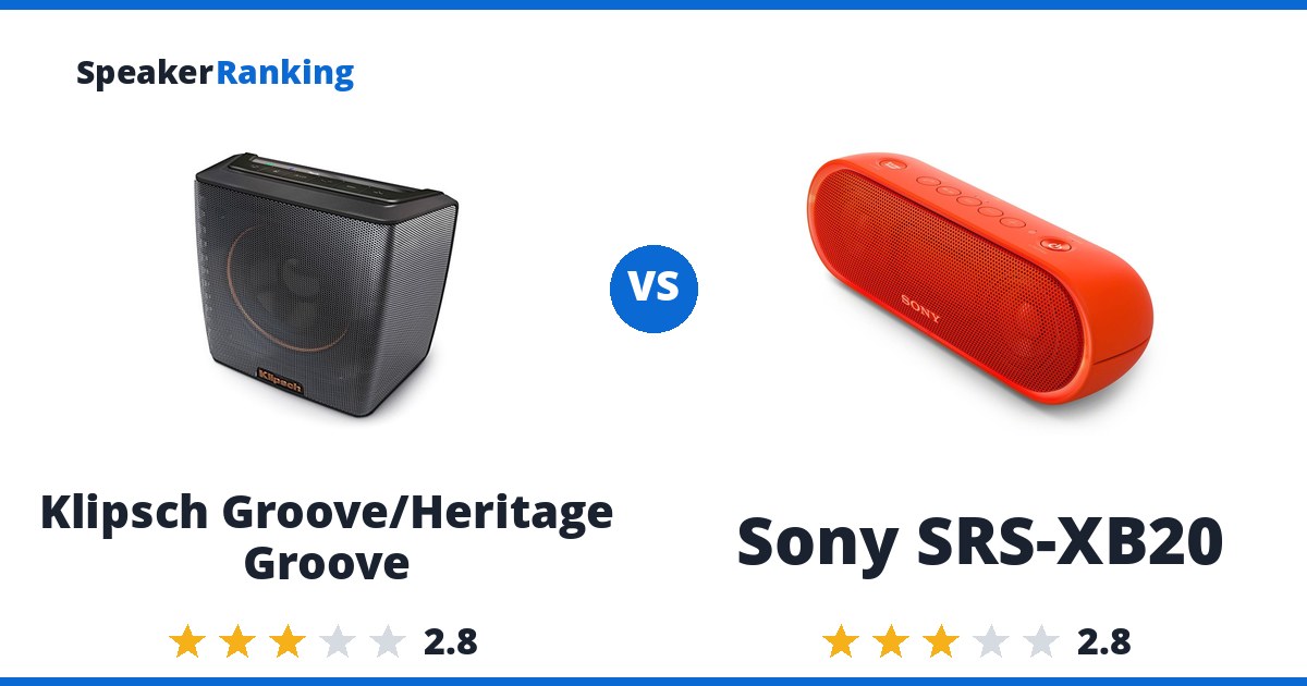 Klipsch Groove/Heritage Groove vs Sony SRS-XB20
