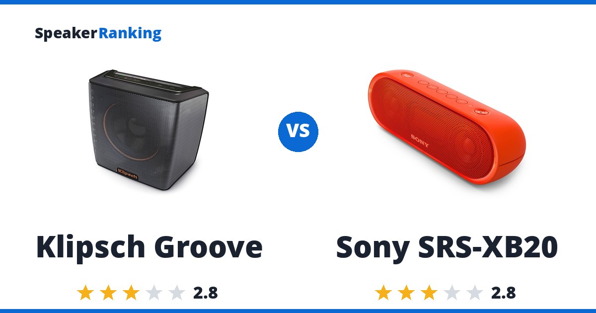 Klipsch Groove vs Sony SRS-XB20