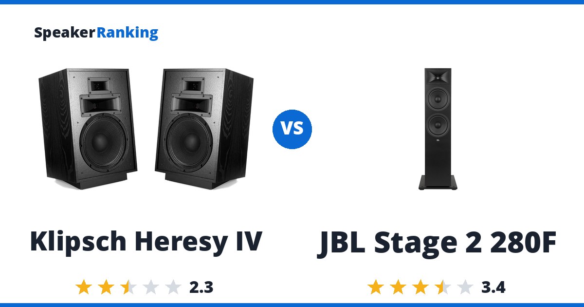Klipsch Heresy IV vs JBL Stage 2 280F