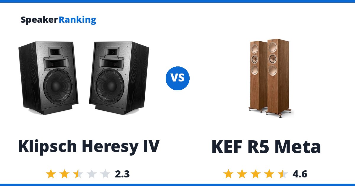 Klipsch Heresy IV vs KEF R5 Meta