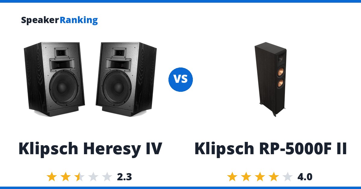 Klipsch Heresy IV vs Klipsch RP-5000F II