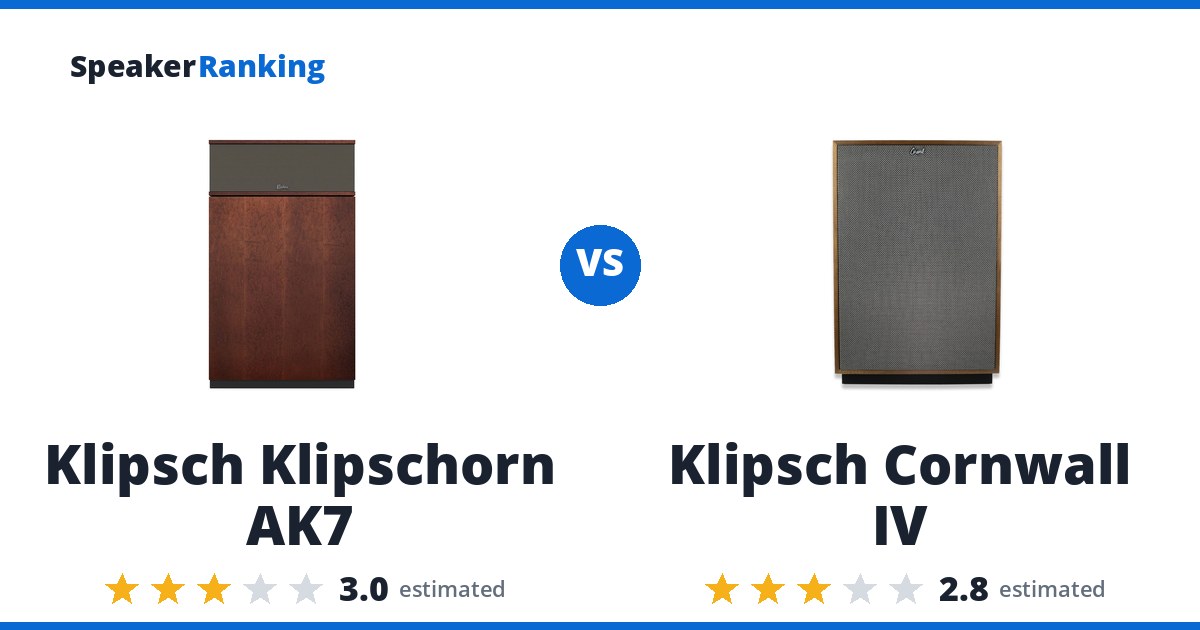 Klipsch Klipschorn AK7 vs Klipsch Cornwall IV