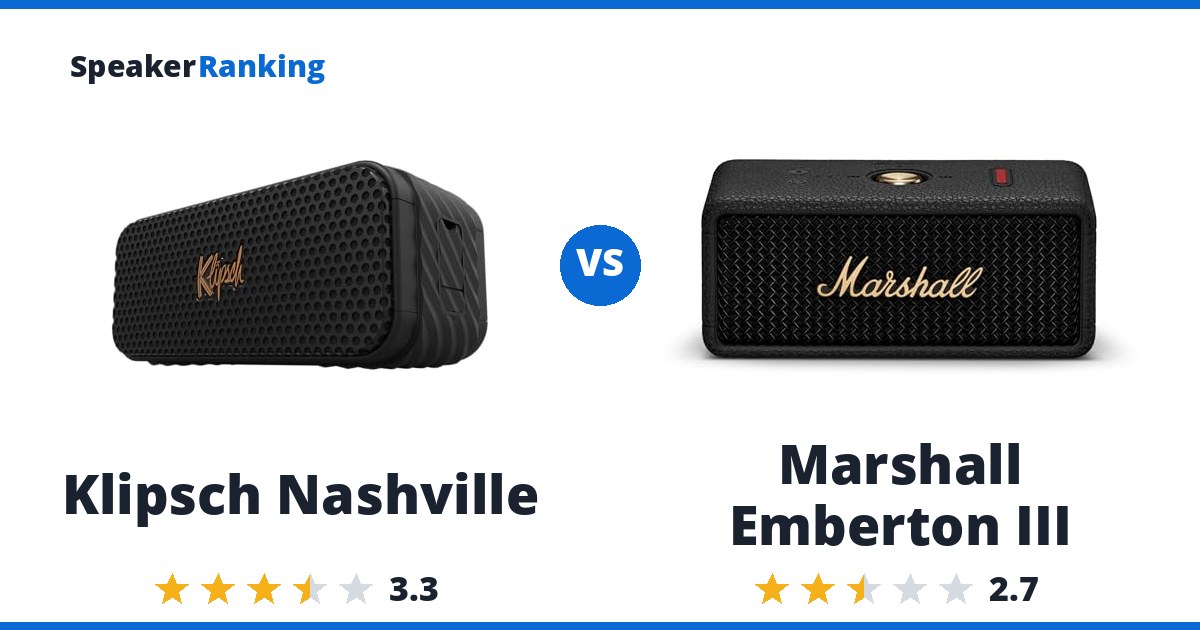 Klipsch Nashville vs Marshall Emberton III