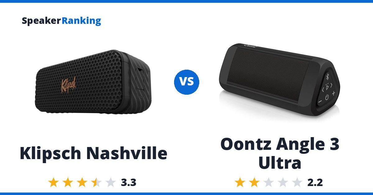 Klipsch Nashville vs Oontz Angle 3 Ultra