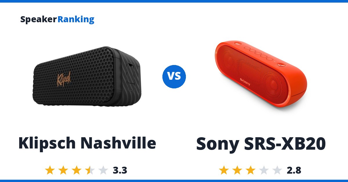 Klipsch Nashville vs Sony SRS-XB20