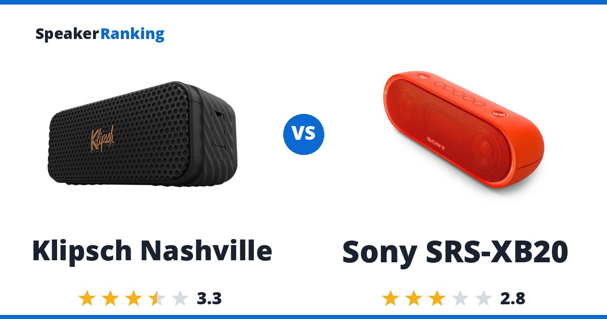 Klipsch Nashville vs Sony SRS-XB20