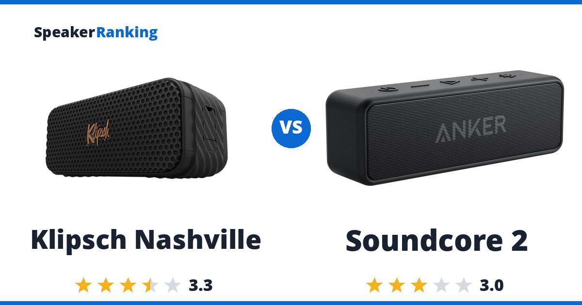 Klipsch Nashville vs Soundcore 2