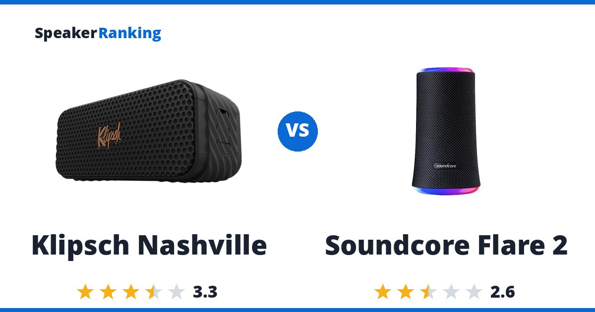 Klipsch Nashville vs Soundcore Flare 2