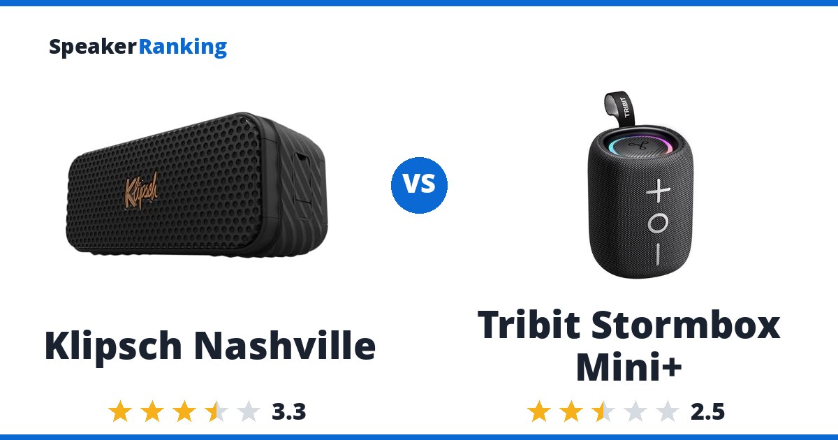 Klipsch Nashville vs Tribit Stormbox Mini+