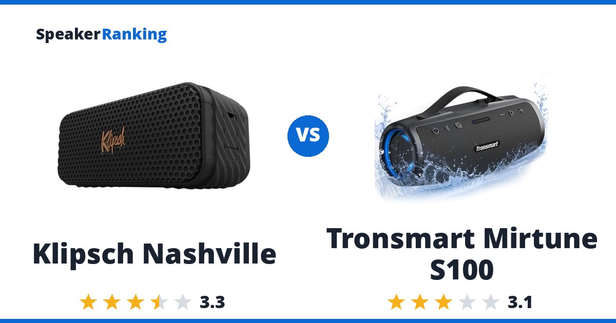 Klipsch Nashville vs Tronsmart Mirtune S100