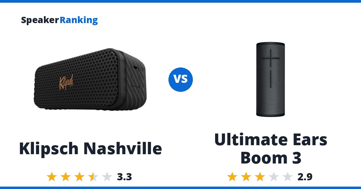Klipsch Nashville vs Ultimate Ears Boom 3
