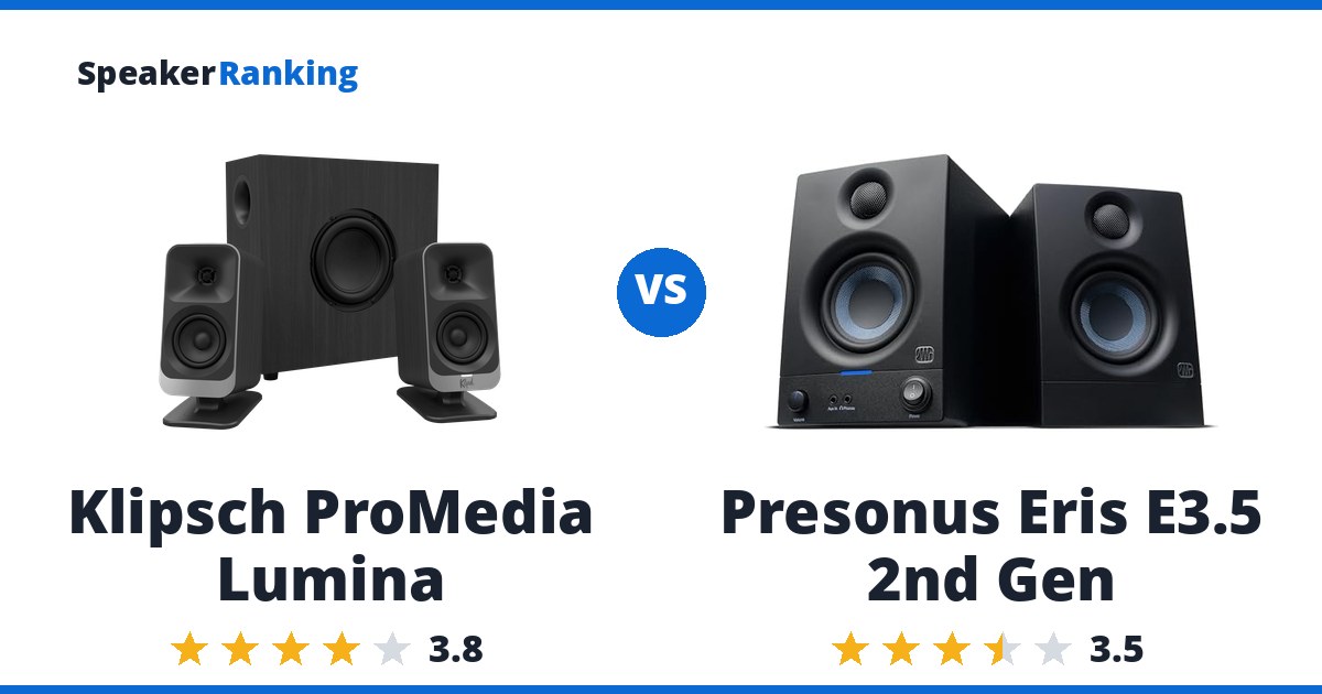 Klipsch ProMedia Lumina vs Presonus Eris E3.5 2nd Gen