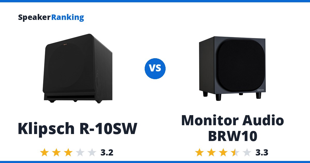 Klipsch R-10SW vs Monitor Audio BRW10