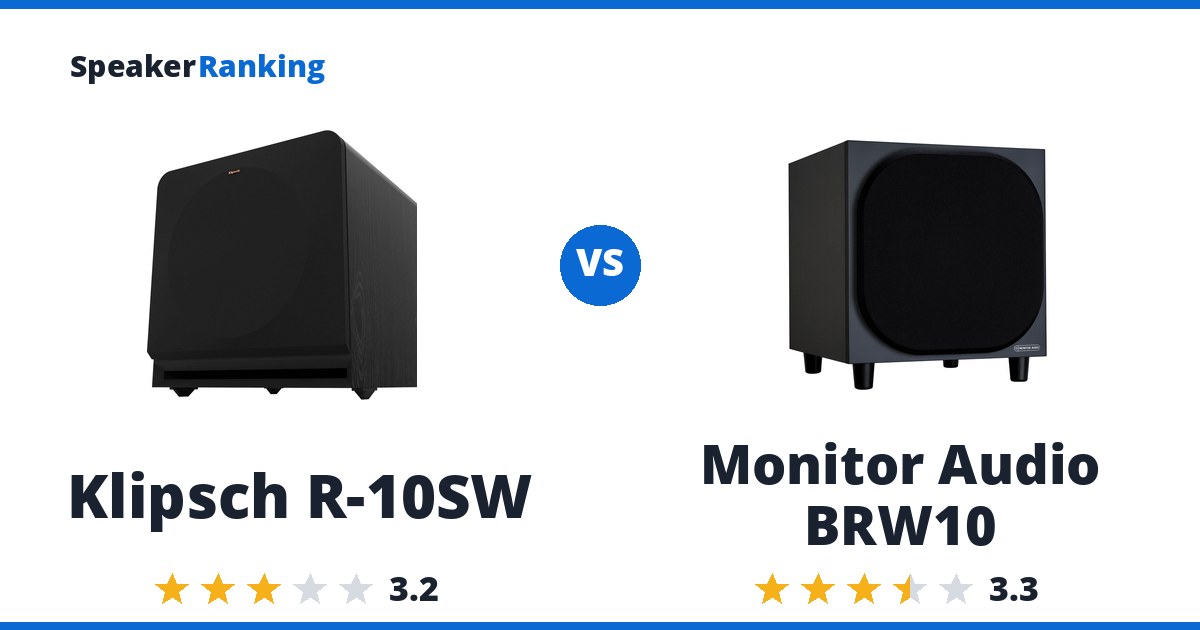 Klipsch R-10SW vs Monitor Audio BRW10