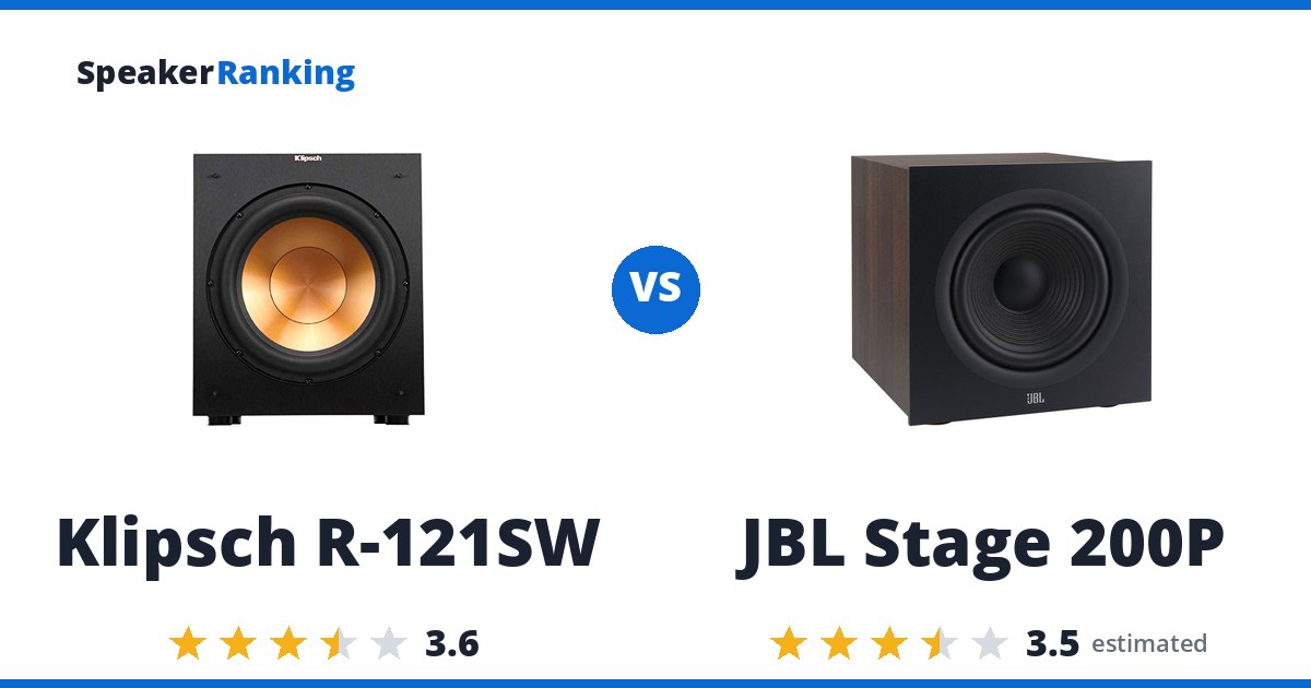 Klipsch R-121SW vs JBL Stage 200P