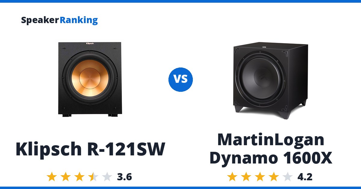 Klipsch R-121SW vs MartinLogan Dynamo 1600X