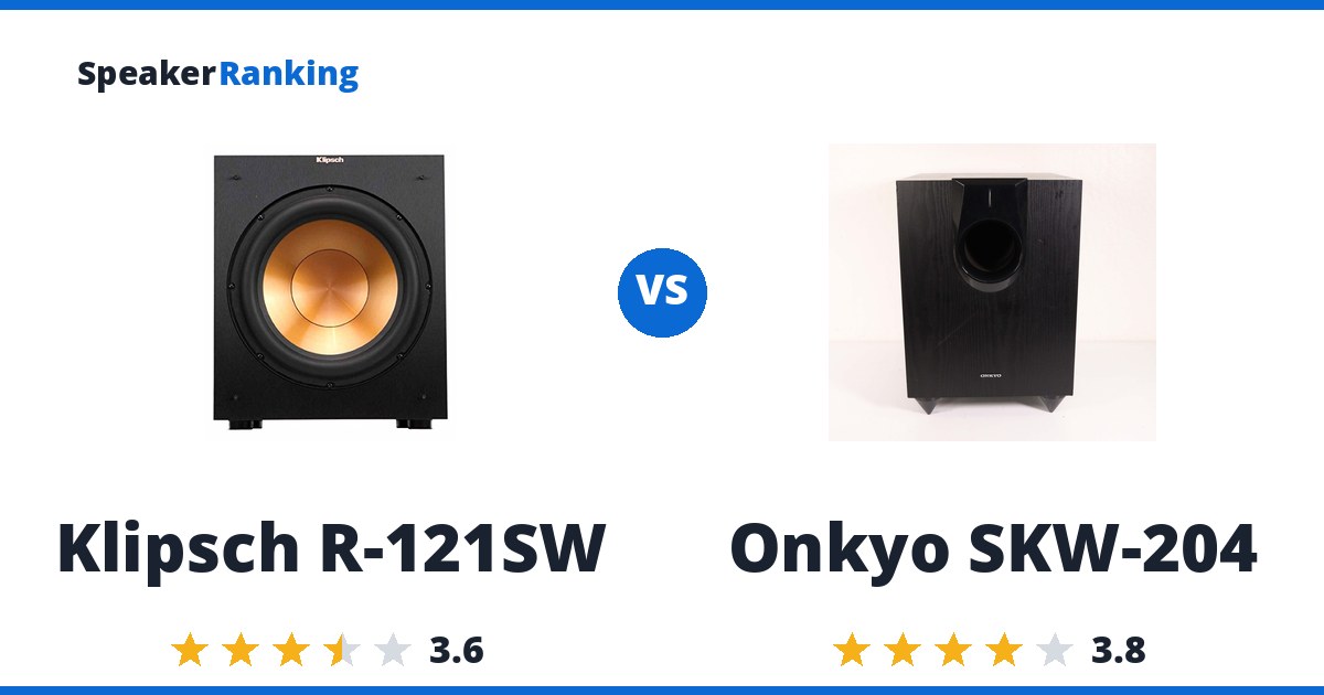 Klipsch R-121SW vs Onkyo SKW-204