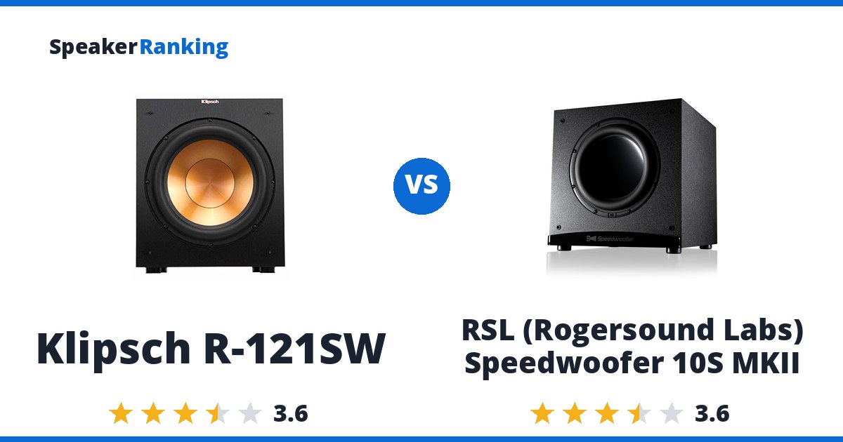 Klipsch R-121SW vs RSL (Rogersound Labs) Speedwoofer 10S MKII