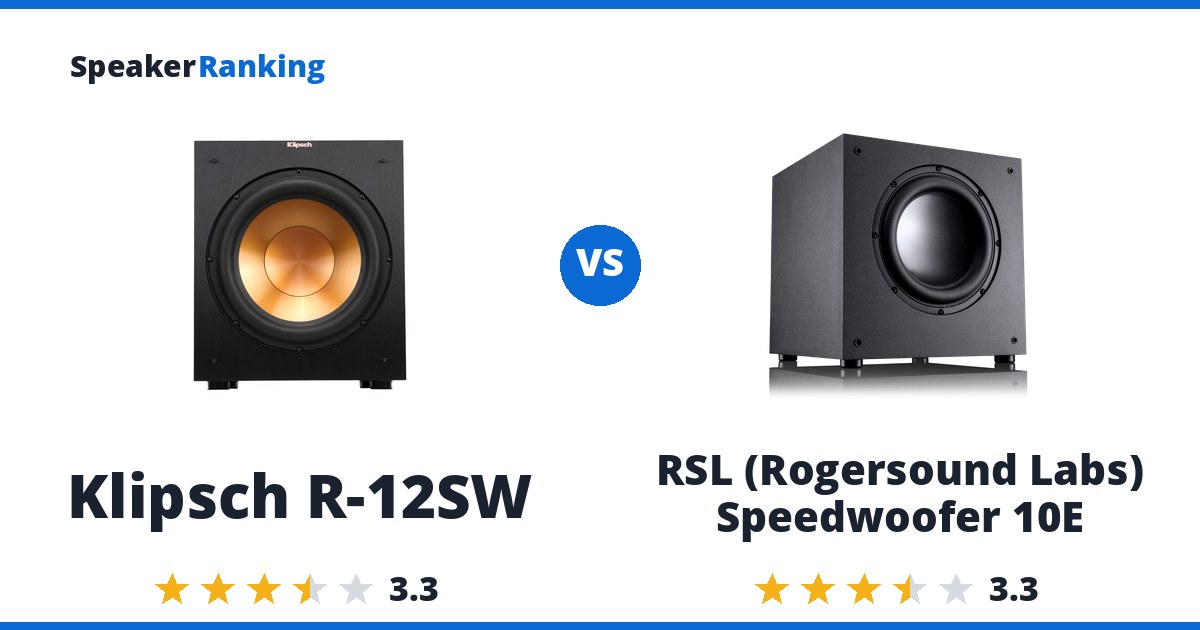 Klipsch R-12SW vs RSL (Rogersound Labs) Speedwoofer 10E