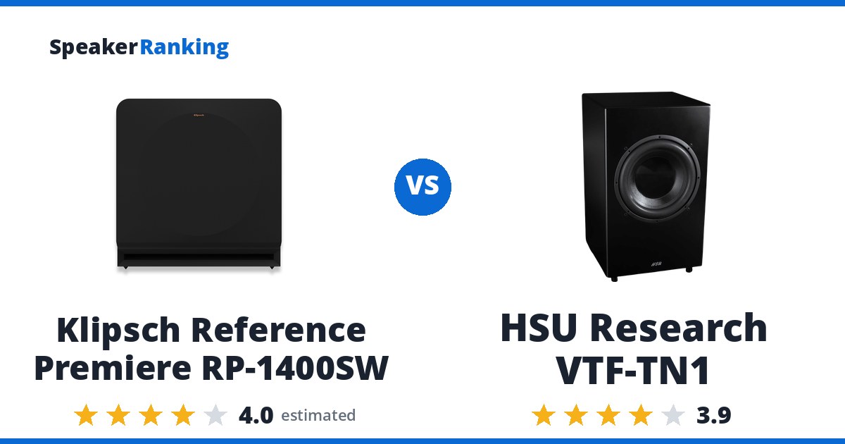 Klipsch Reference Premiere RP-1400SW vs HSU Research VTF-TN1