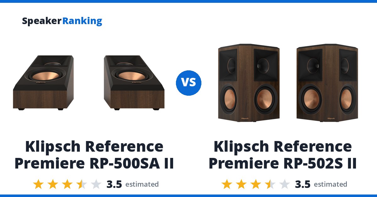 Klipsch Reference Premiere RP-500SA II vs Klipsch Reference Premiere RP-502S II