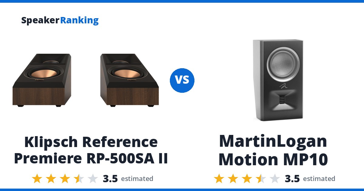 Klipsch Reference Premiere RP-500SA II vs MartinLogan Motion MP10