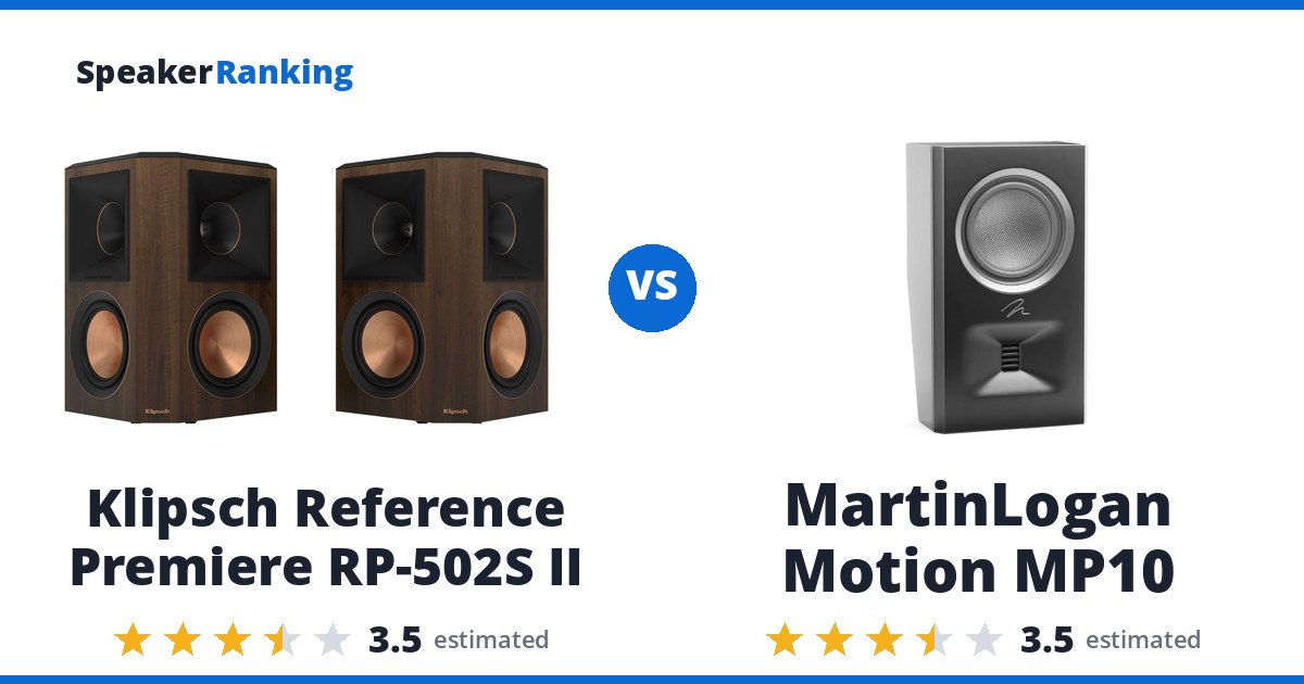 Klipsch Reference Premiere RP-502S II vs MartinLogan Motion MP10