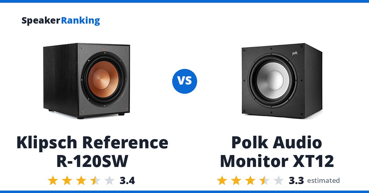 Klipsch Reference R-120SW vs Polk Audio Monitor XT12