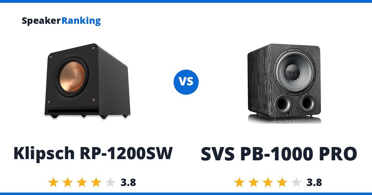 Klipsch RP-1200SW vs SVS PB-1000 PRO