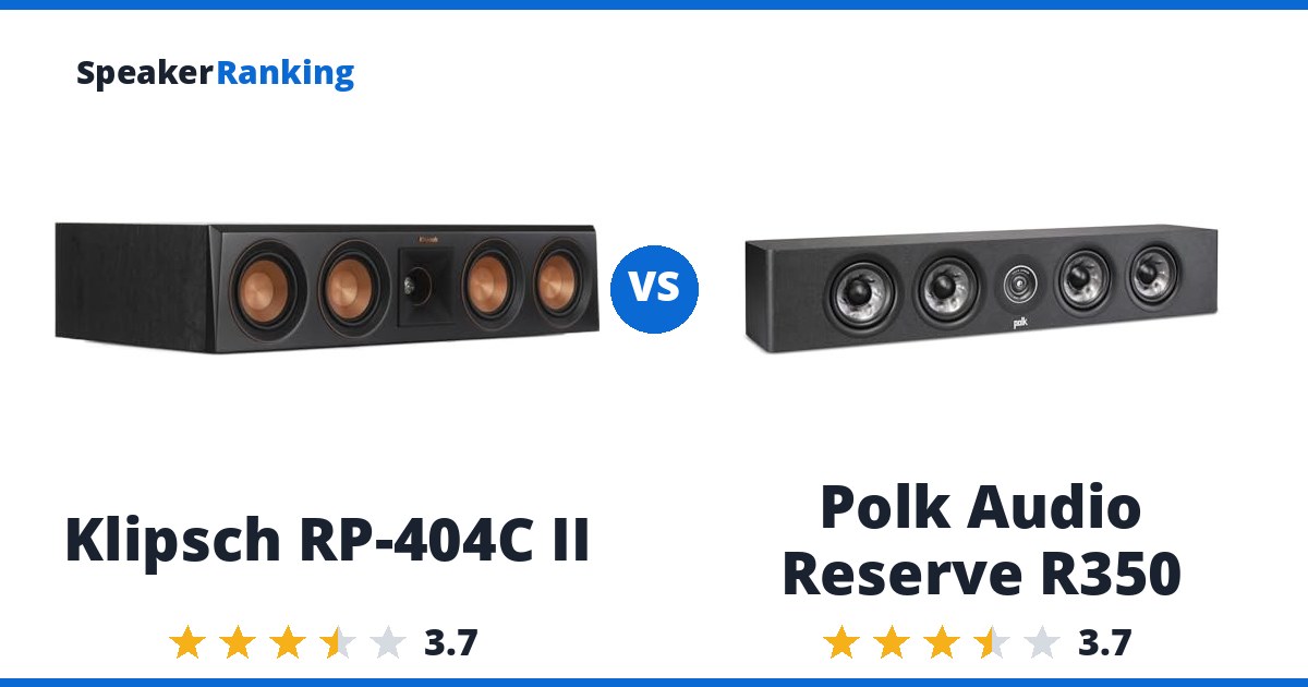 Klipsch RP-404C II vs Polk Audio Reserve R350