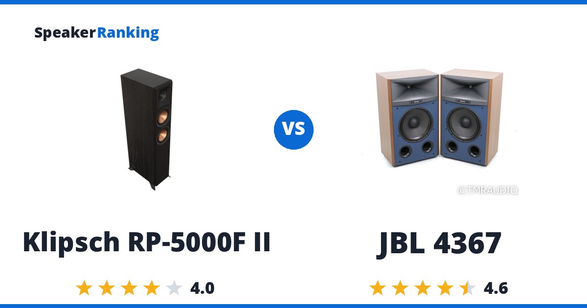 Klipsch RP-5000F II vs JBL 4367