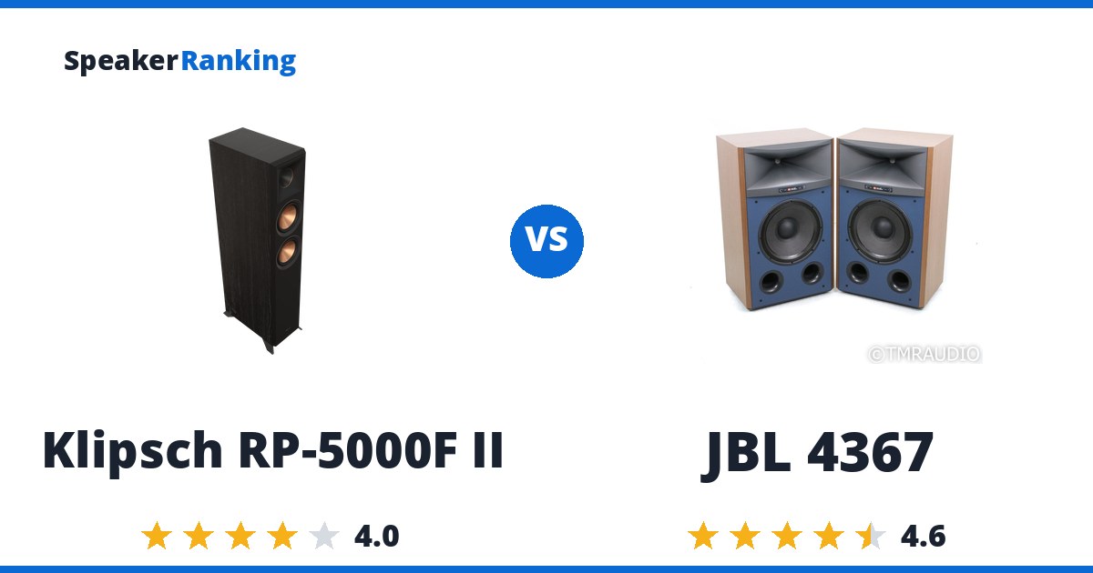 Klipsch RP-5000F II vs JBL 4367