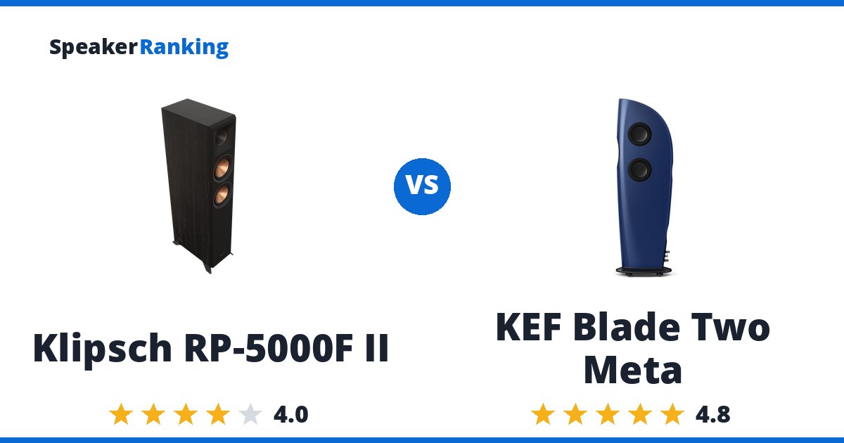 Klipsch RP-5000F II vs KEF Blade Two Meta