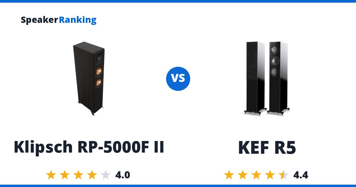 Klipsch RP-5000F II vs KEF R5