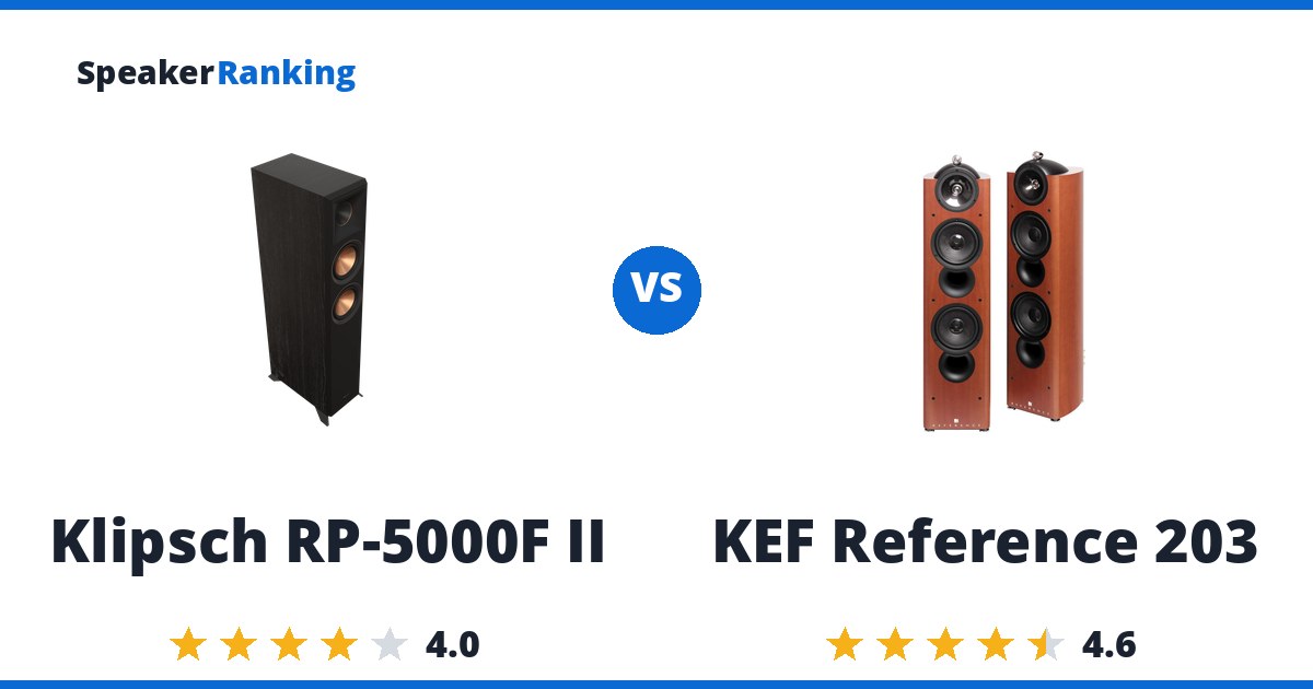 Klipsch RP-5000F II vs KEF Reference 203