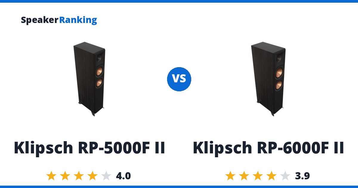 Klipsch RP-5000F II vs Klipsch RP-6000F II