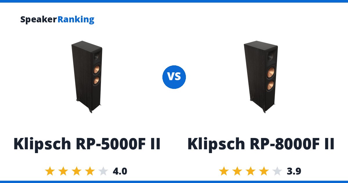 Klipsch RP-5000F II vs Klipsch RP-8000F II